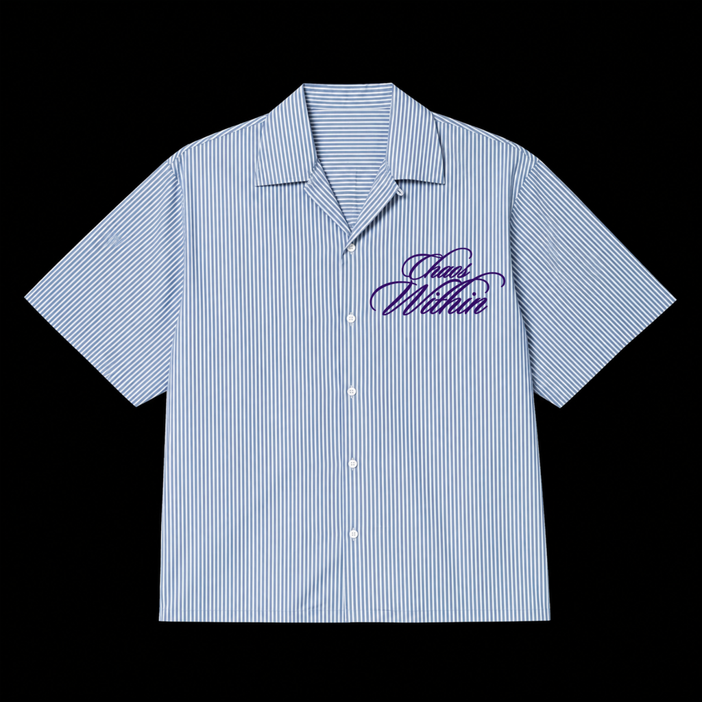 Shadow Angel Script Stripe Shirt