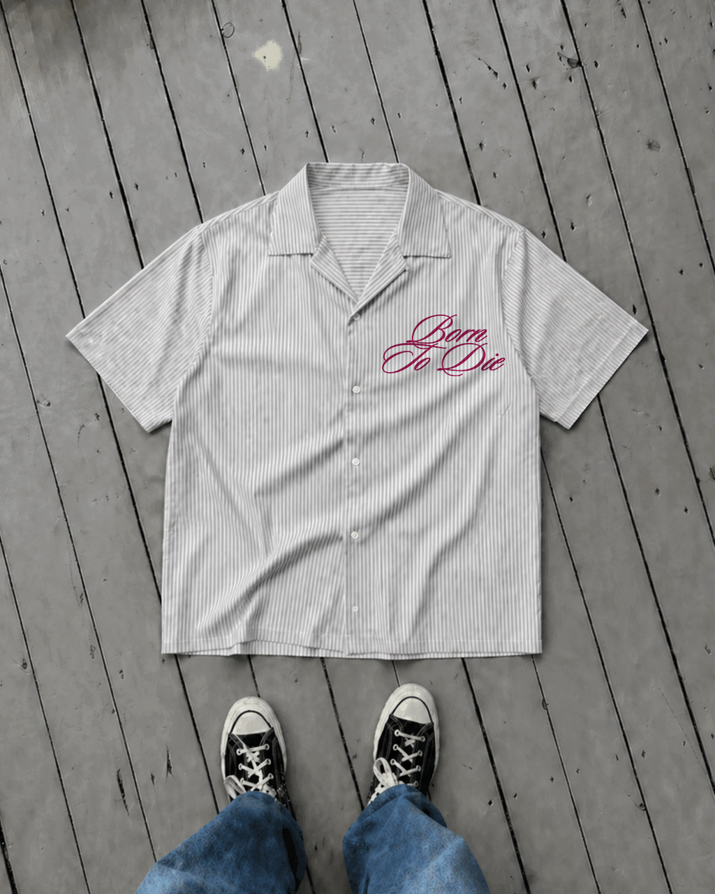 Midnight Tiger Script Stripe Shirt