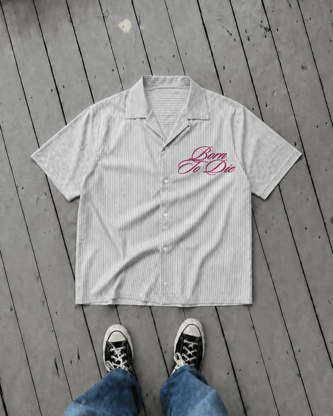 Midnight Tiger Script Stripe Shirt