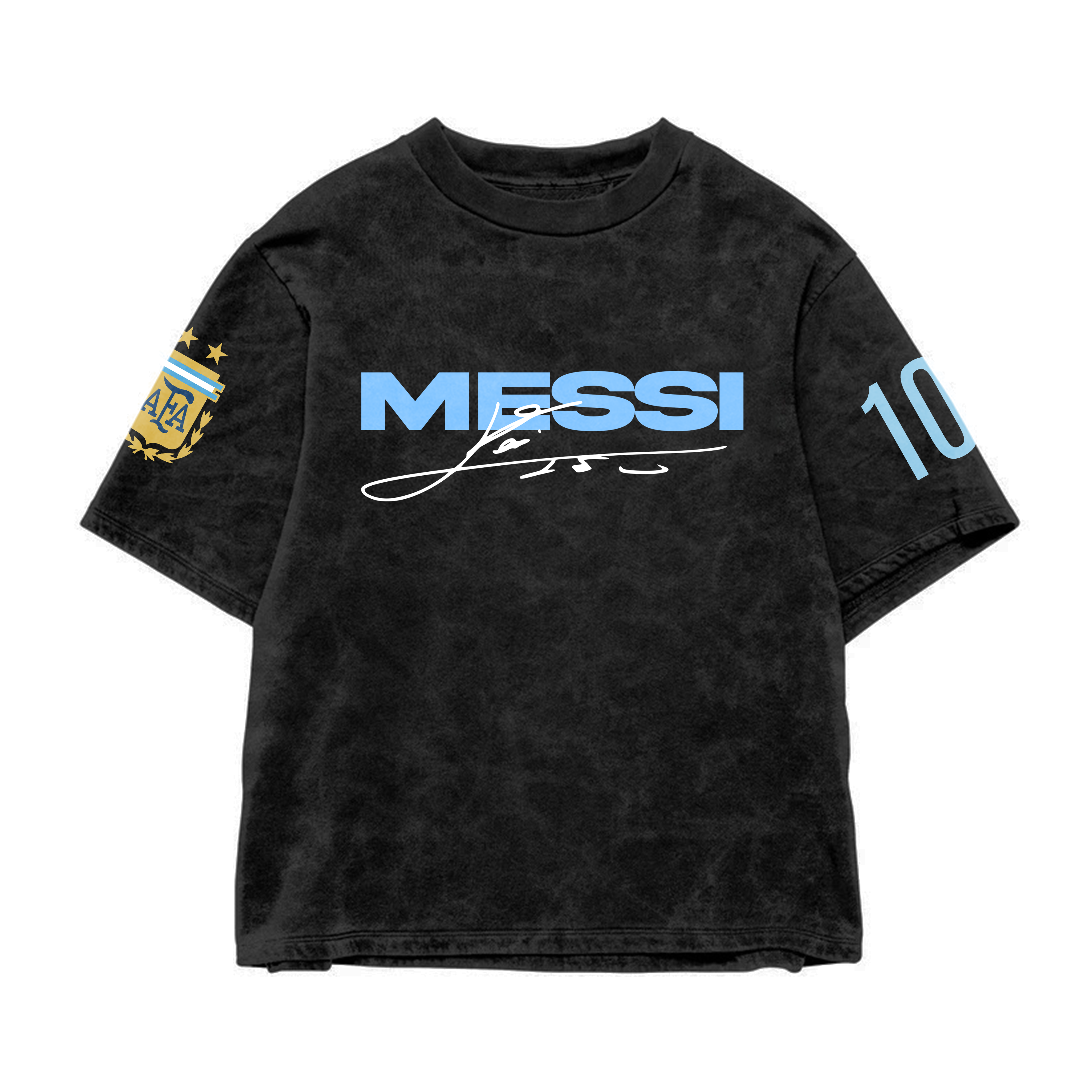 Messi Legacy Acid Wash Oversized Tee
