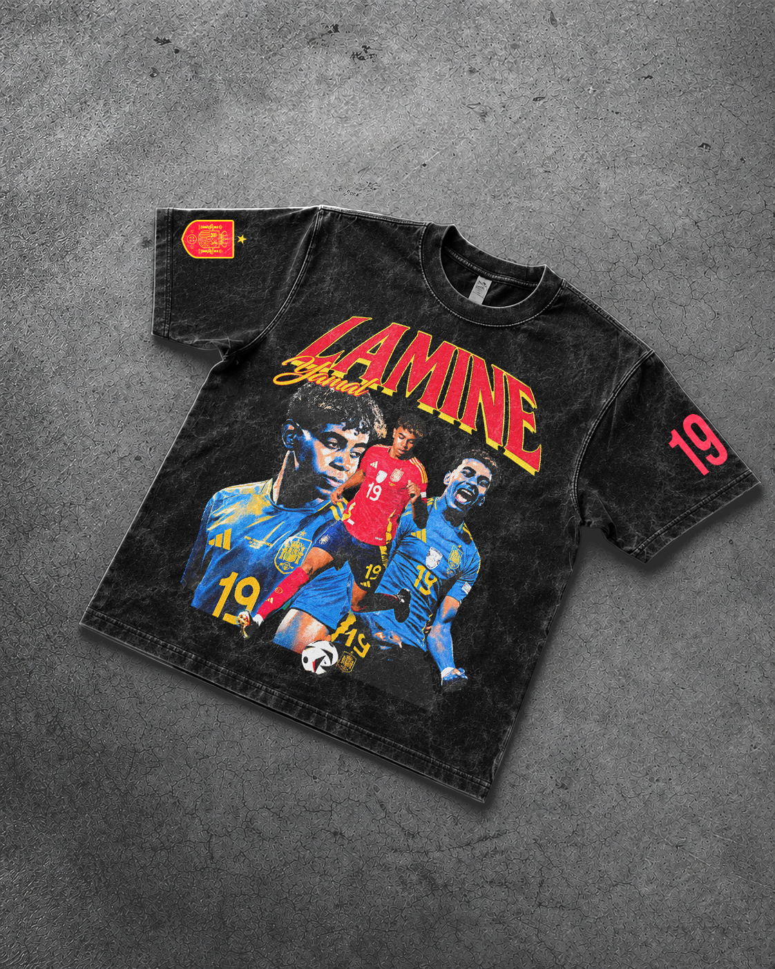 Lamine Acid Wash Oversized Tee
